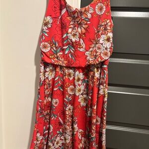 Floral Red Women’s Dress